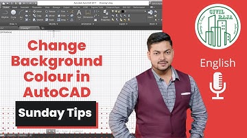 How to Change Background Colour in AutoCAD in English | Sunday Tips | Change Screen Color in AutoCAD