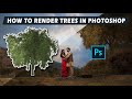 How to Render Trees in Photoshop || New way to add trees to your Images