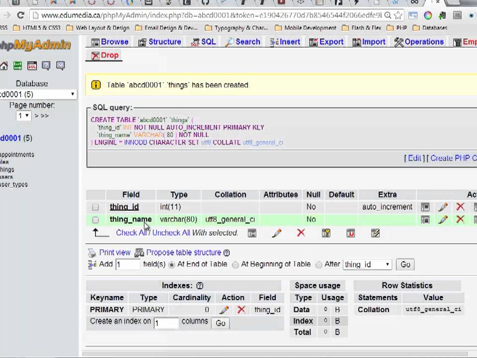 Mysql create table auto_increment