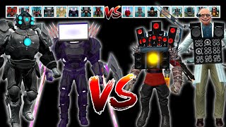 SKIBIDI TOILET VS SPEAKERMAN & CAMERAMAN & CLOCKMAN & DRILLMAN EPIC BATTLES. TOURNAMENT GARRY`S MOD