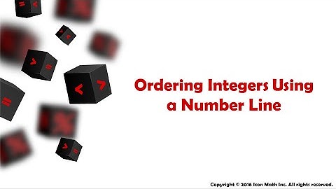 Ordering Integers Using a Number Line