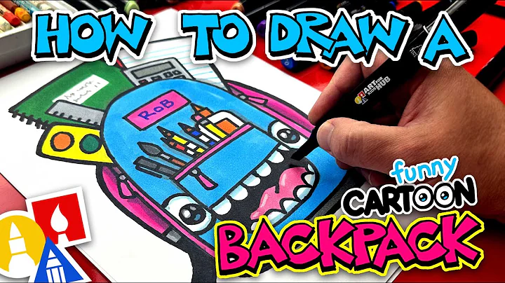 How To Draw A Funny Cartoon Back To School Backpack