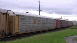 BNSF 776 Leads An Stack Autorack Train @ Old Town Tacoma, WA w Canon HF11