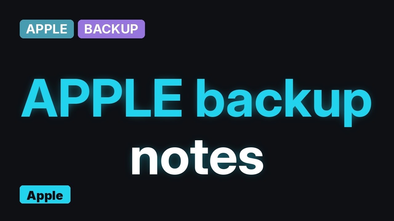 Apple: Create local backup of notes in Notes.app on macOS (3 Solutions ...