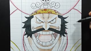 vẽ Roger One Piece đơn giản