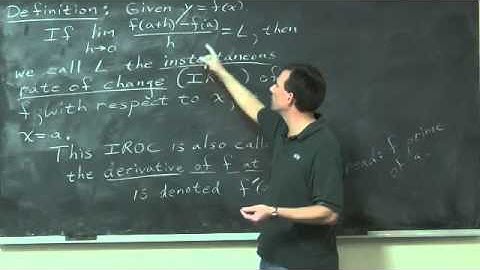 Prelude to Instantaneous Rate of Changes - Differential Calculus