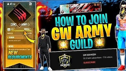 How To Join "GW ARMY" Guild In Free Fire || How To Join @GW_MANISH Guild || Best Guild Join