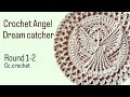 Crochet mandala angel for beginners round 12  dreamcatcher