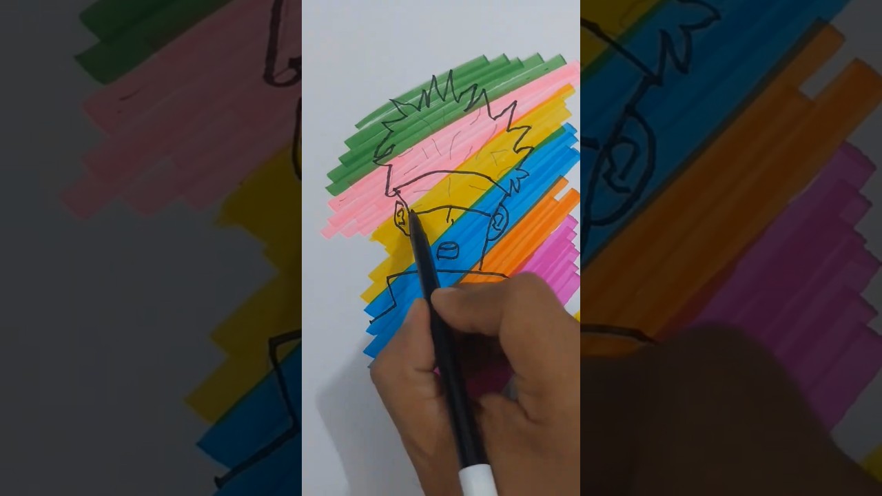 DRAWING RAINBOW GOJO?! 🌈✏️ 