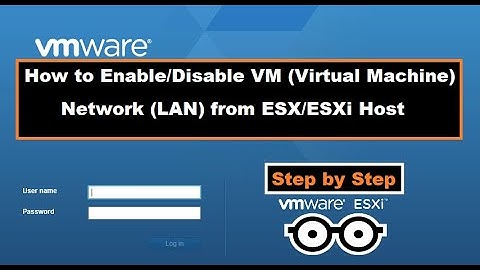 How to Enable Disable VM Network of ESXi Virtual Machine