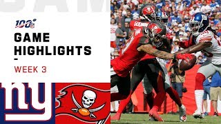 Giants vs. Buccaneers Week 3 Highlights | NFL 2019