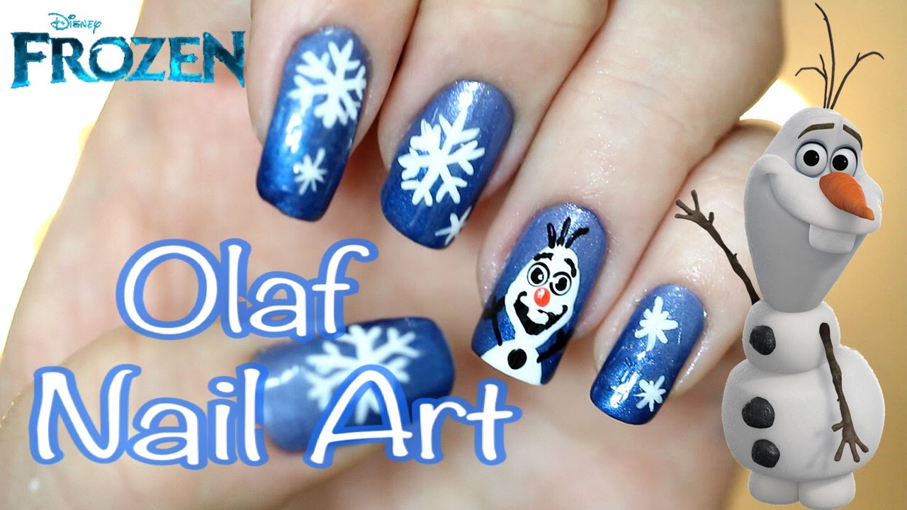 1. "Frozen Olaf Nail Art Tutorial" - wide 1