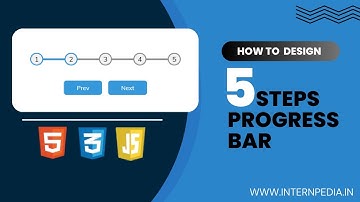 Multi Steps progress Bar using HTML CSS & JavaScript |  #internpedia