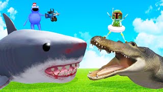 We Battled the Megalodon and the Giant Alligator in Amazing Frog Multiplayer! screenshot 4