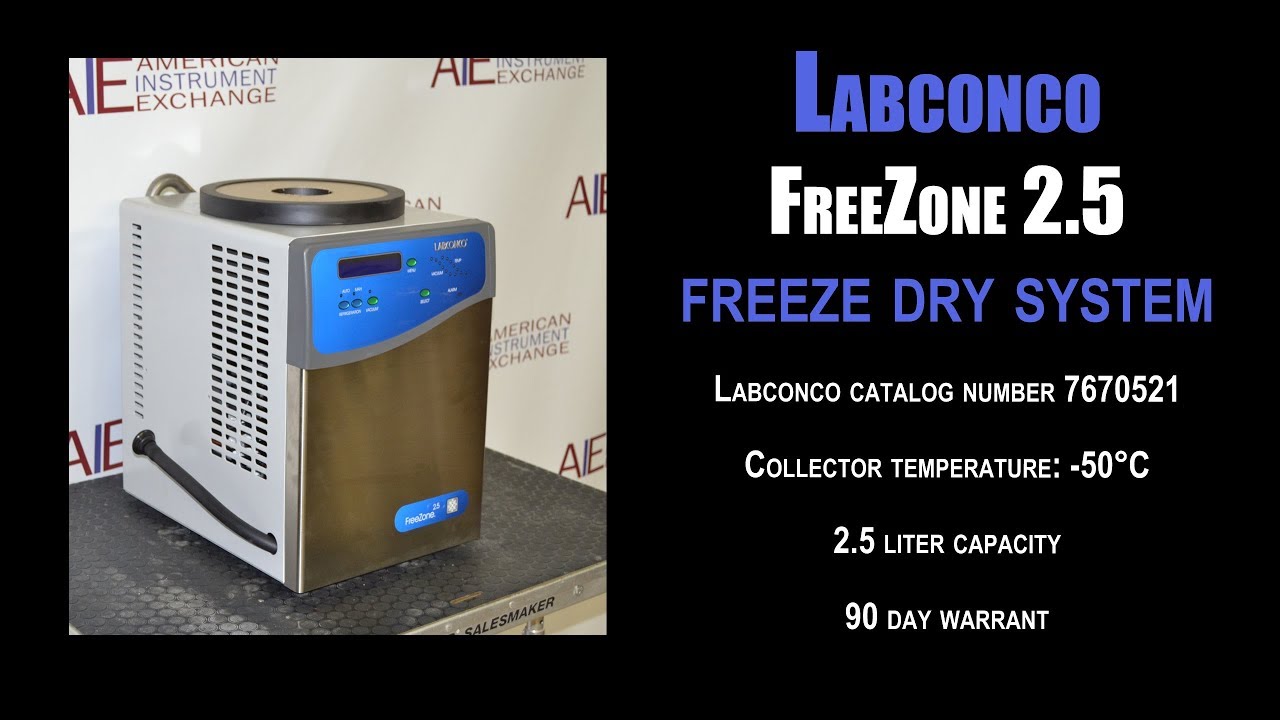 Labconco FreeZone 2.5 benchtop freeze dryer (2222F F DRY) YouTube