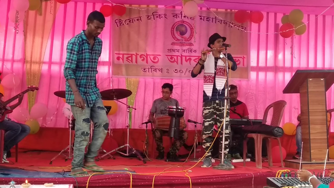 Lakhya jyoti kalita Flute live mix bihu show at rotua stifen hoking colleg