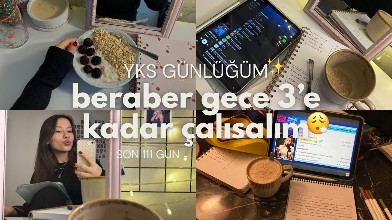 BERABER GECE 3’e KADAR DERS ÇALIŞALIM | YKS VLOG #yks #yks2025 #study #vlog