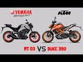 Yamaha MT 03 VS Ktm Duke 390 _Detailed Comparison_Mileage_Top Speed_Price_BIKE INFORMER