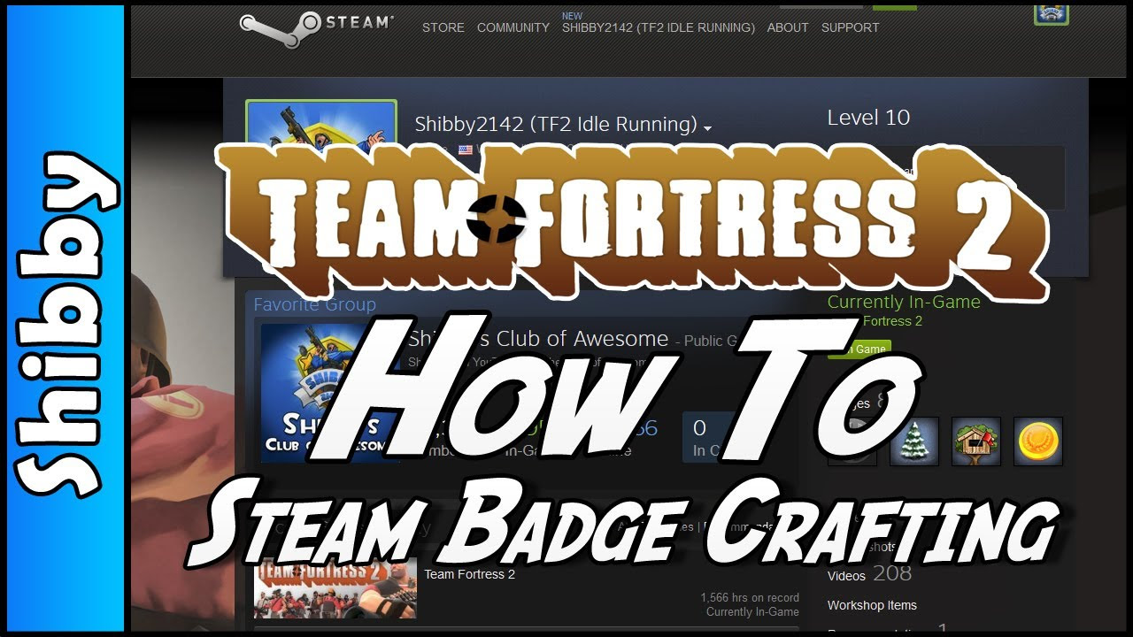 steam team fortress 2  2022 Update  TF2 - How To Craft Steam Badges \u0026 Profile Update (Team Fortress \u0026 Steam)