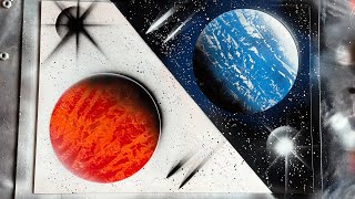 ASMR  Spray Paint Art  Parallel universe