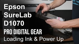 Epson SureLab D1070 Part 2 Loading Ink and Power Up
