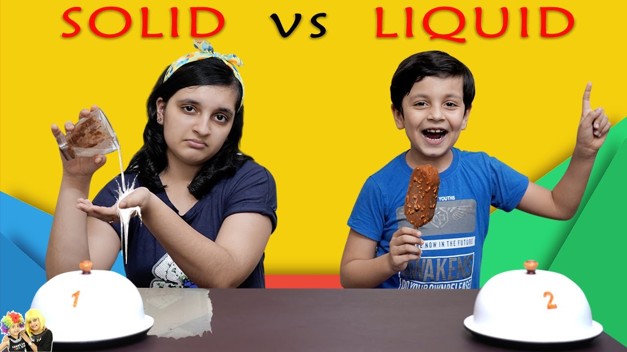 SOLID vs LIQUID CHALLENGE  Solid food vs liquid food eating challenge  Aayu and Pihu Show