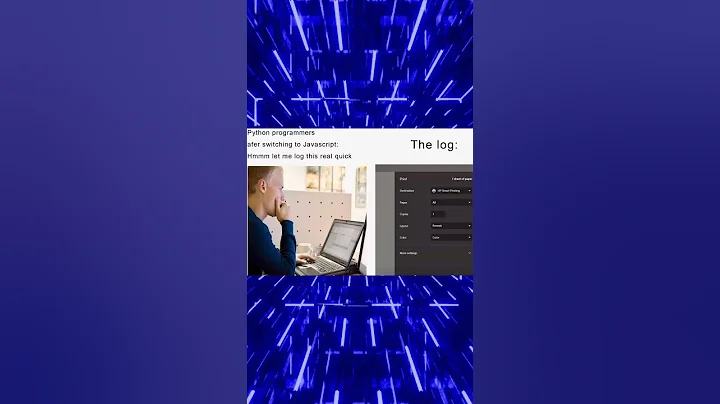 JavaScript Log #memes #funny #viral #shorts #tech #log #javascript #python #printing #programming