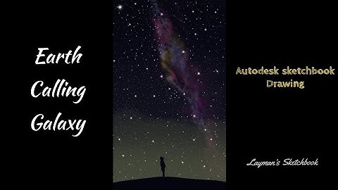 Earth Calling Galaxy | How to draw Galaxy in Autodesk sketchbook | Night Sky Painting | digital art
