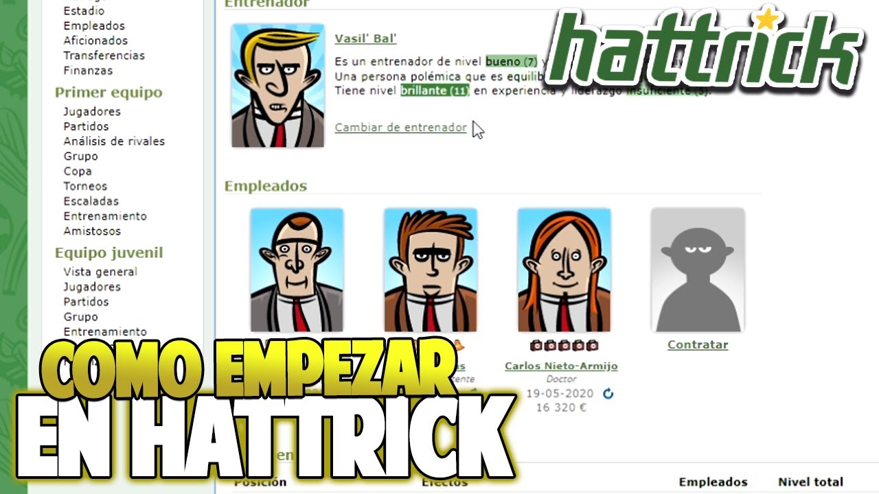 CÓMO EMPEZAR con tu NUEVO EQUIPO en HATTRICK | Manager Online - YouTube