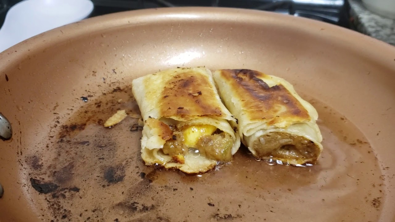 Slow cooking a burrito on the stove YouTube
