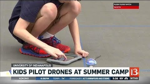 Kids pilot drones at summer camp