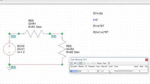 Linear Circuits - video A4 - Potentiometer Implementation in Simulation