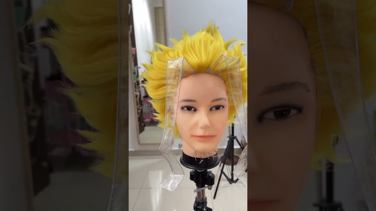 all might? no, it's small might! bangs are detachable for compact shipping~ #cosplay #myheroacademia