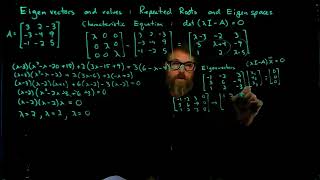 Eigenvalues and Eigenvectors at Repeated Roots