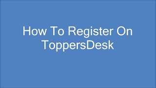 How to register on toppersdesk.com screenshot 4