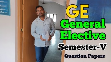 GE || General Ellective Paper || Semester- 5 #gequestionpapers #Educare