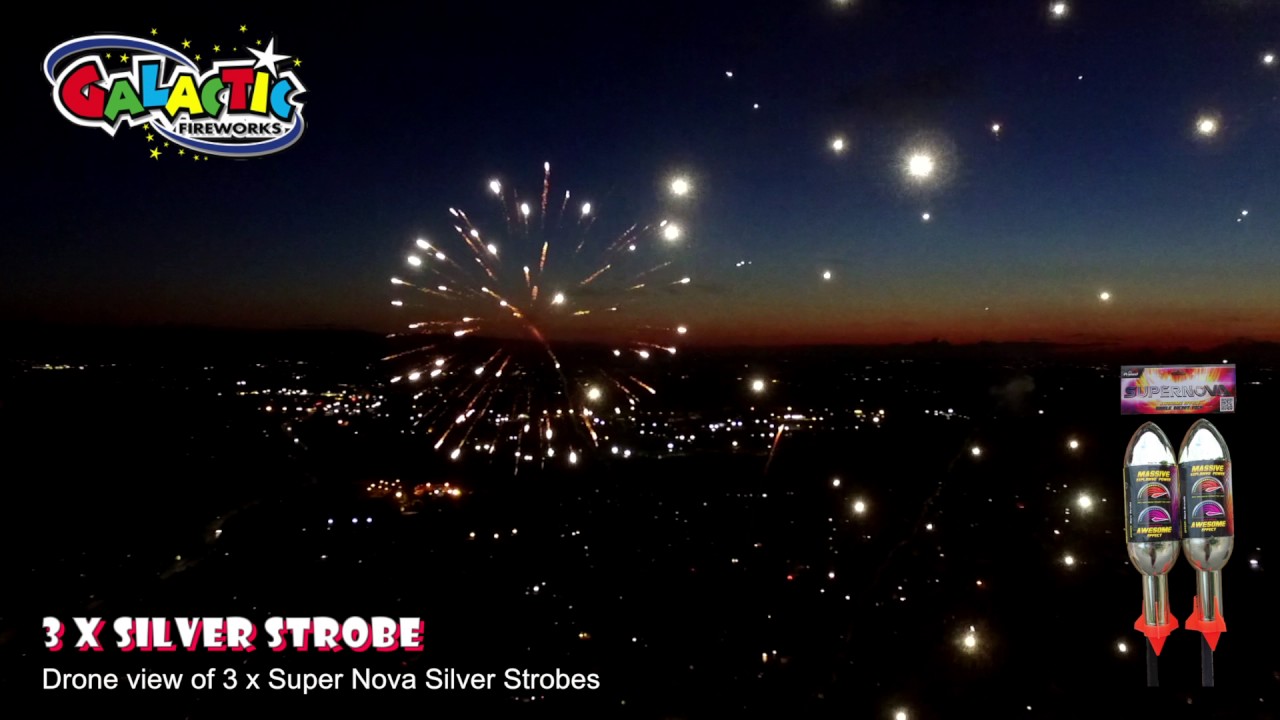 Supernova Rockets Firework 3 x Silver Strobe Super Nova Rockets from Primed Pyrotechnics - YouTube