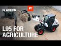Bobcat l95 compact wheel loader for agriculture