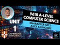 9618 AS Level Computer Science | Unit 1 Lesson 4: Character Sets | ASCII and Unicode