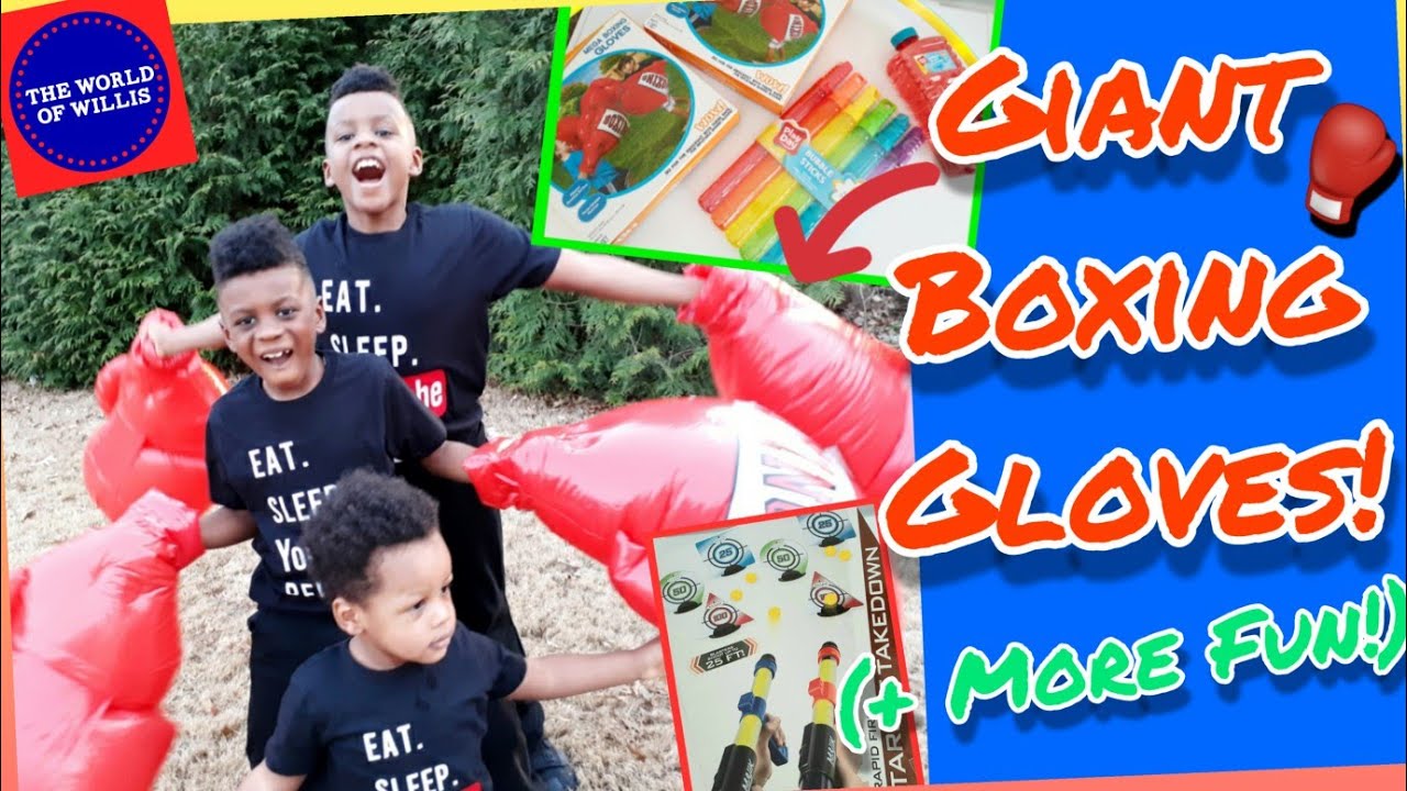 Giant Boxing Gloves (for KIDS)! + More Fun! Let's Play!!!🥊 YouTube