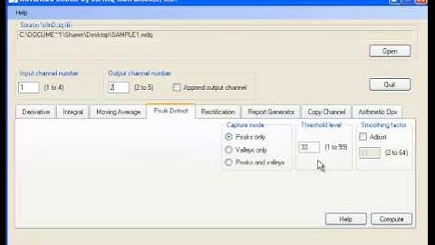 Using Advanced CODAS to Peak Detect a Waveform