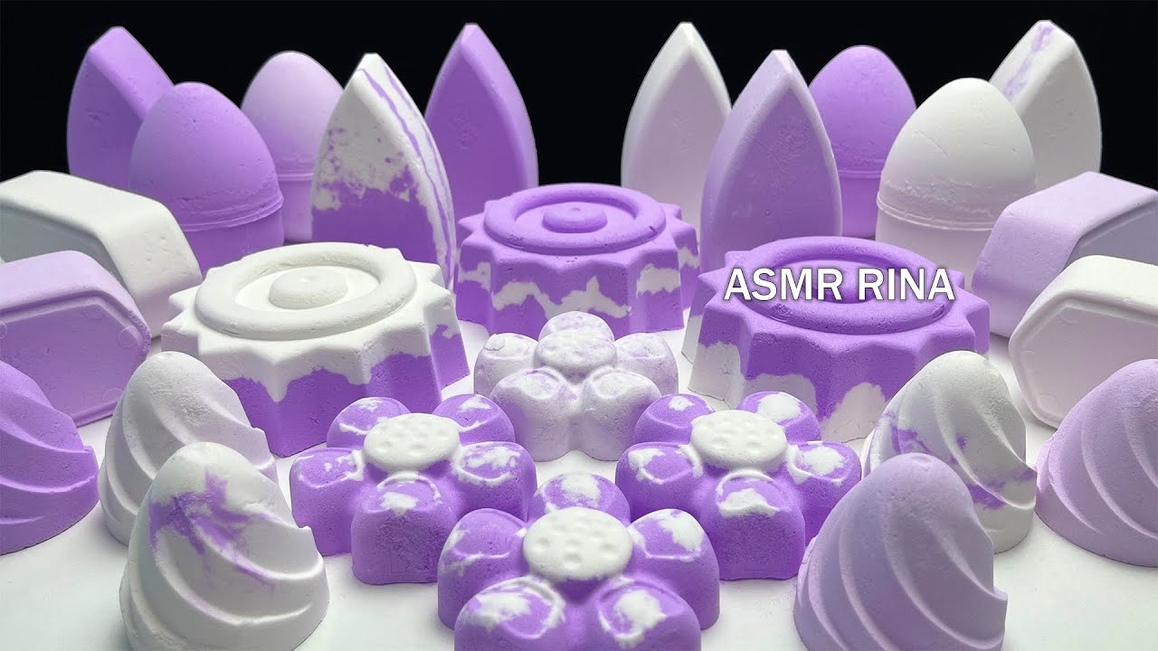 ASMR pretty purple baking soda