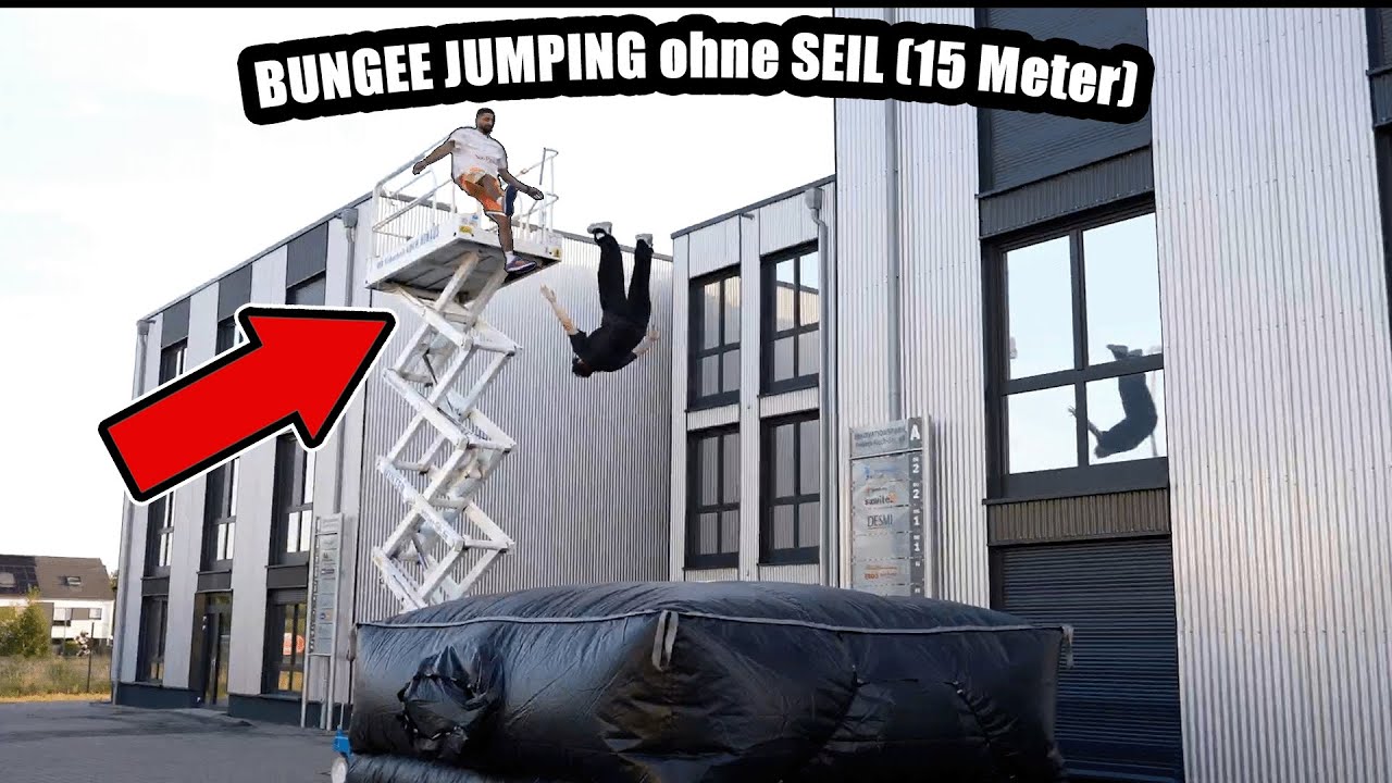 Jordan & Semih BUNGEE JUMPING ohne SEIL (10 Meter)