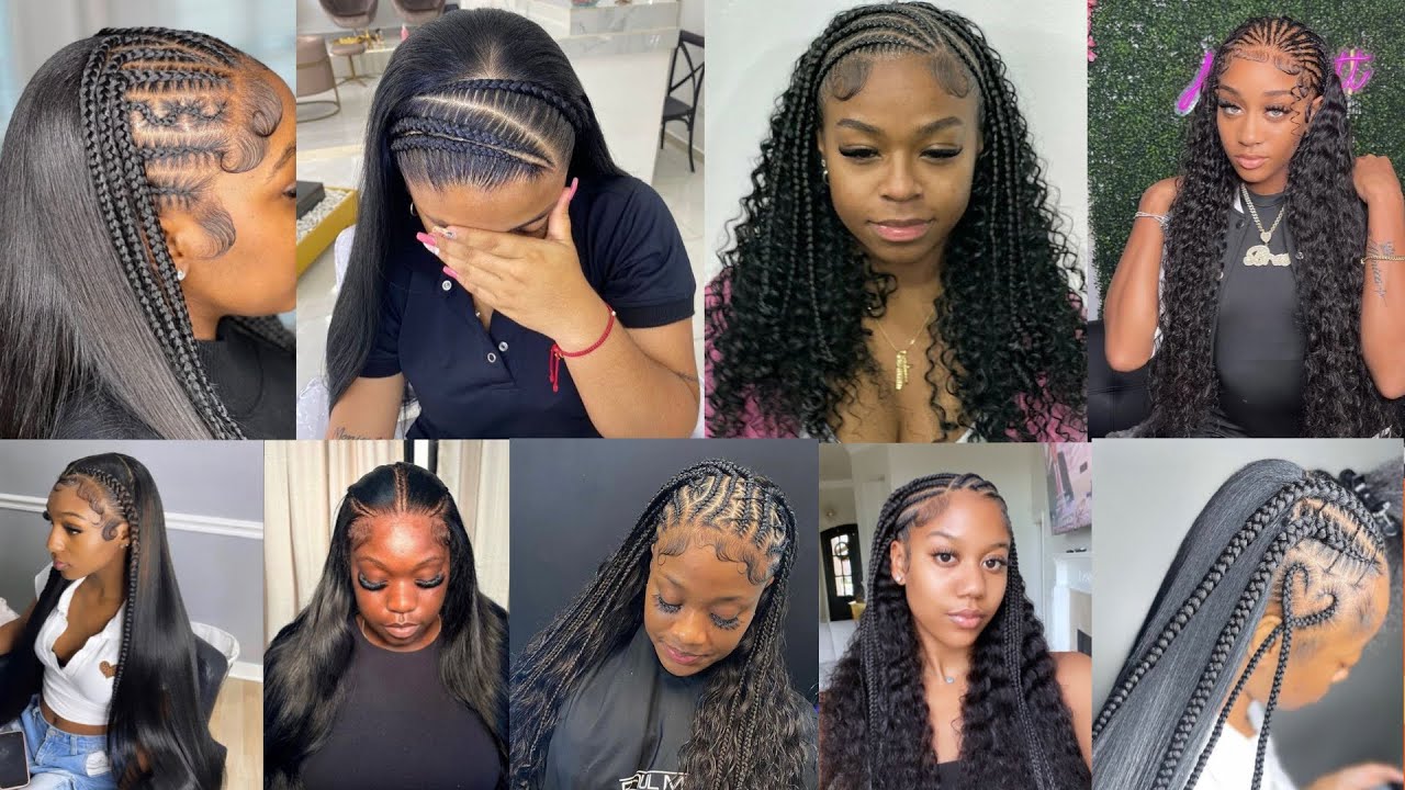 Best Half Braids Frontal Hairstyles for Black Girls | New Braids ...