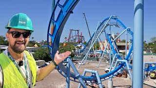 Busch Gardens Tampa Bay NEWEST Family Roller Coaster Phoenix Rising Construction Update + Ride POVs!
