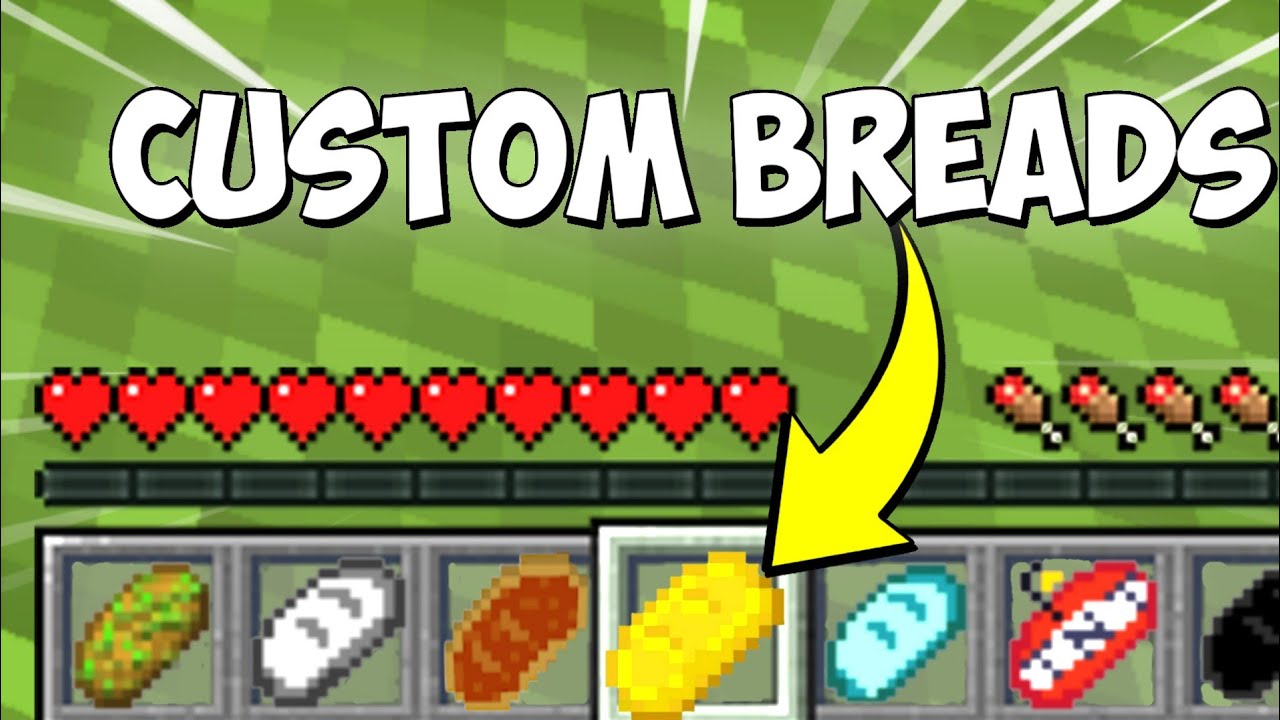 MINECRAFT but there are CUSTOM BREADS - YouTube