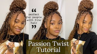 Mini Passion Twist Tutorial |Best parting for thin/fine hair|Strategies and tips for flawless result screenshot 3
