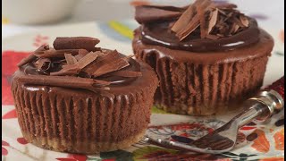 Mini Chocolate Cheesecakes Recipe Demonstration - Joyofbaking.com