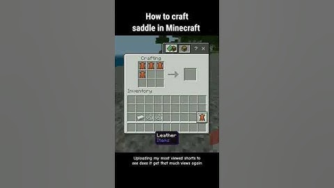 How to make saddle❓#minecraft #shorts