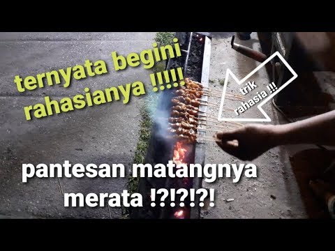 Cara mudah membuat pemangangan sate. 